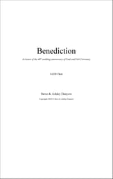 Benediction SATB choral sheet music cover